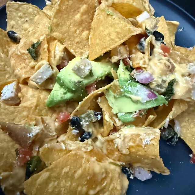 Smoked Chicken Nachos.